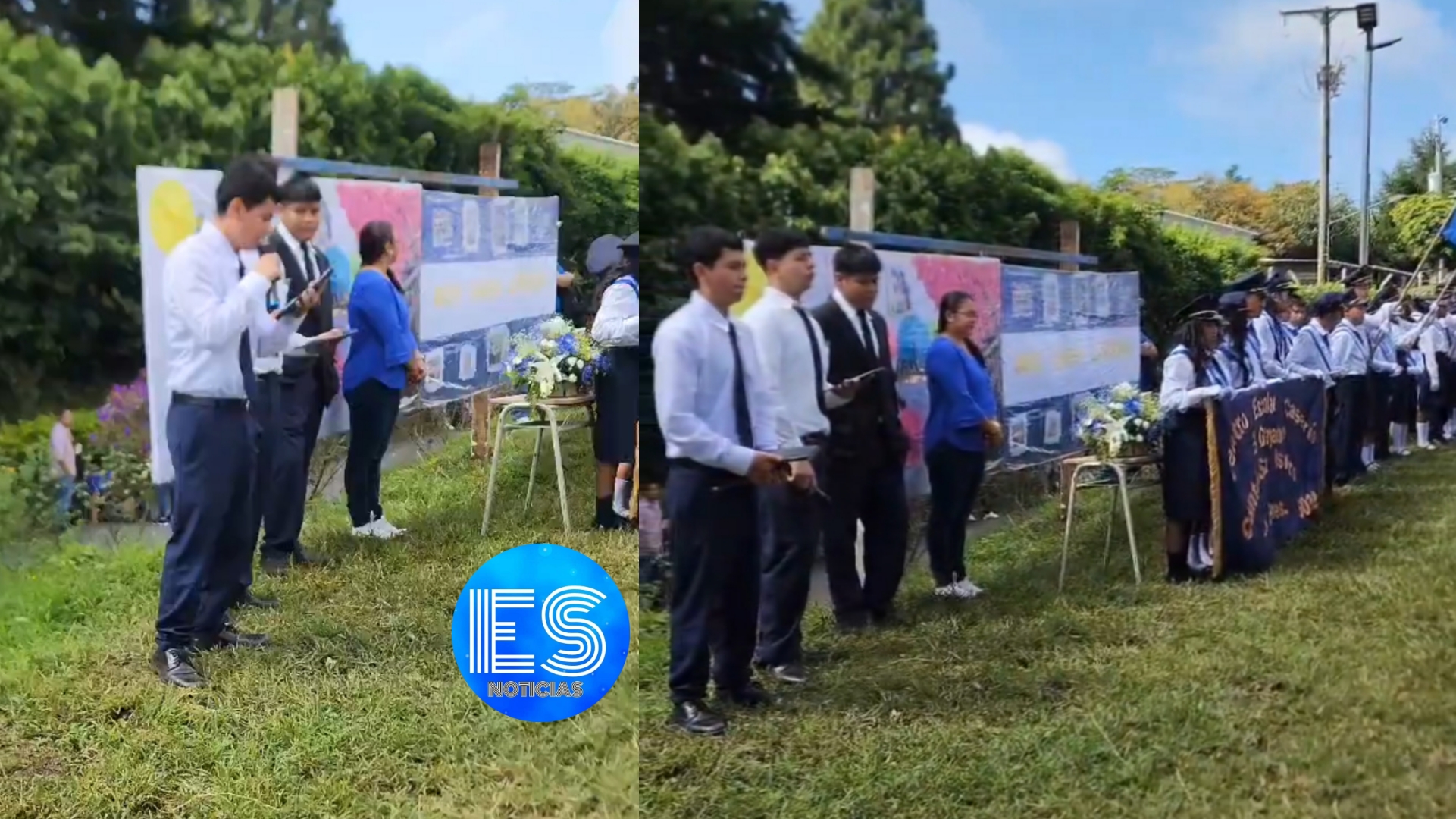 Estudiantes de un Centro Escolar brindaron homenaje a los 8 héroes que perecieron en accidente aéreo.