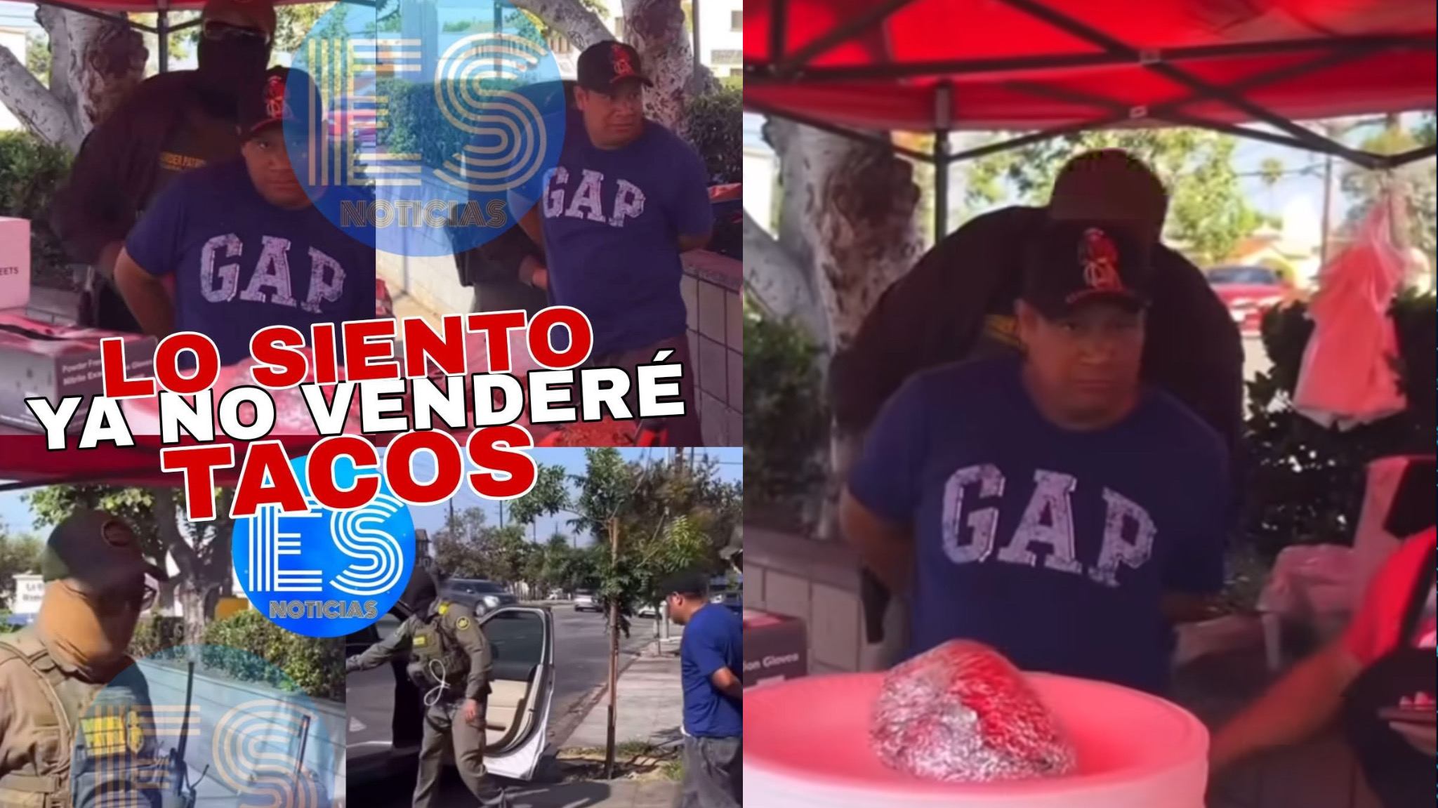 ICE se lleva a señor vendedor de tacos, pero él alcanzó a despedirse de sus clientes, “Lo siento, ya no venderé tacos”.