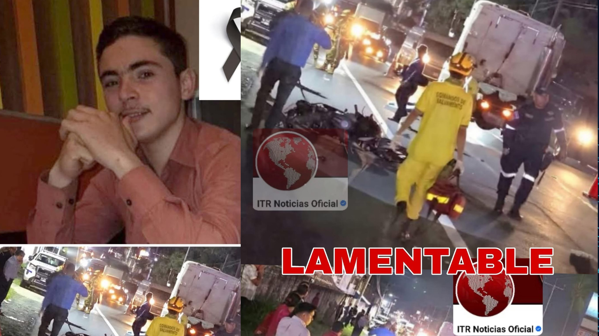 Un motociclista P£RDIÓ L∆ VID∆ al colisionar con una rastra sobre la carretera Panamericana.