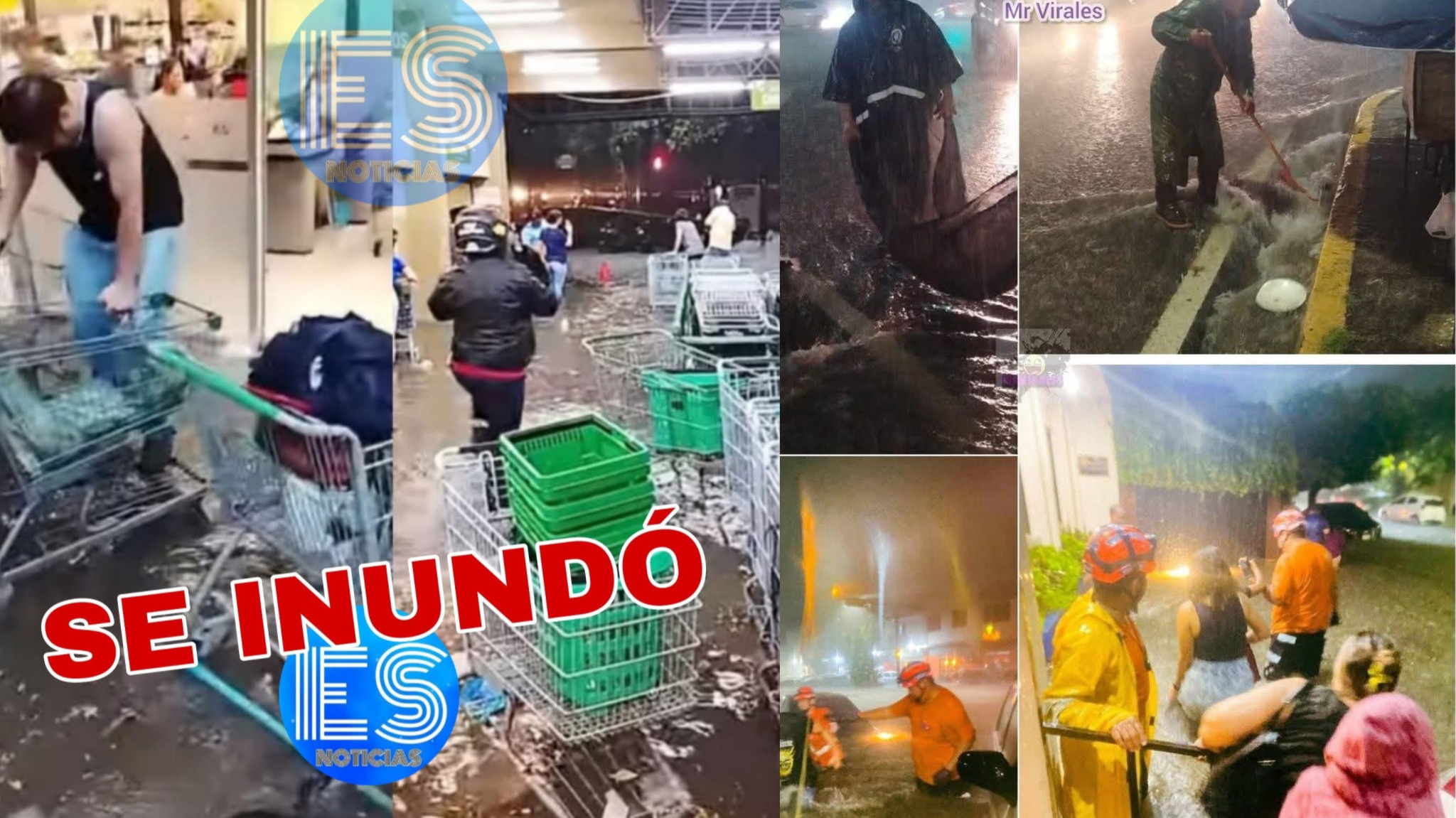 Fuerte tormenta dejó caos, inundaciones y daños en San Salvador.